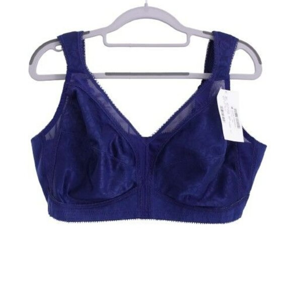 NEW Playtex 18 Hour Ultimate Shoulder Comfort Wireless Bra Size 44C Blue 4693 - Picture 1 of 4